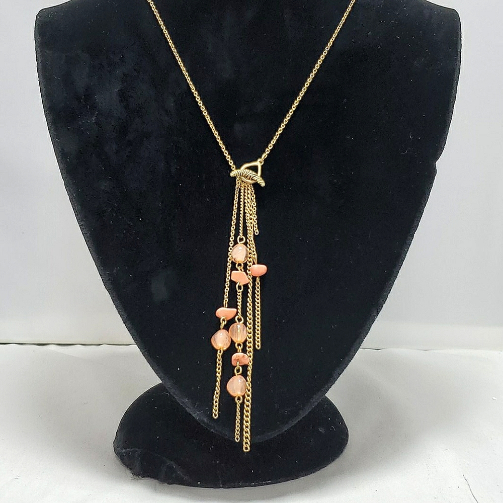 The sak goldtone lariat necklace